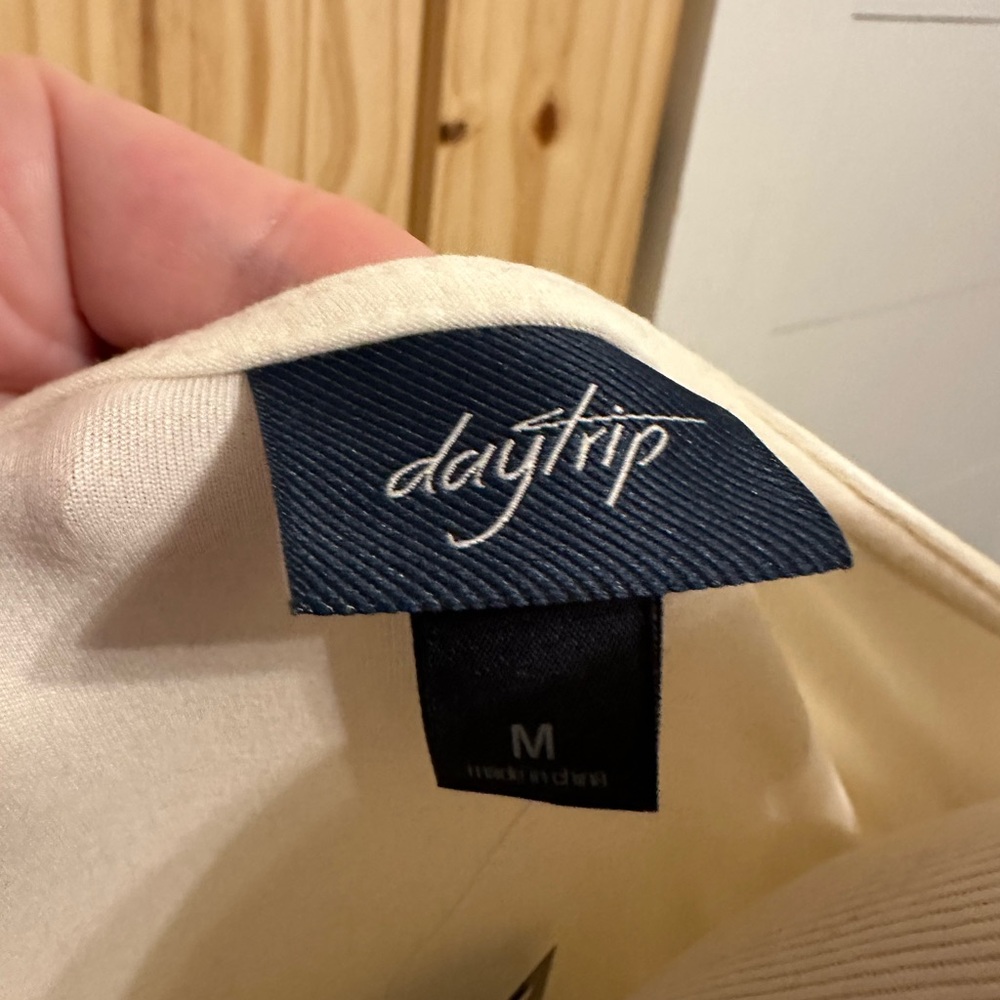 Women's Lace-Up Cream Top - Picture 2 of 4